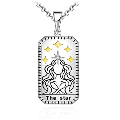 Tarot Card Star Sterling Silver Necklace