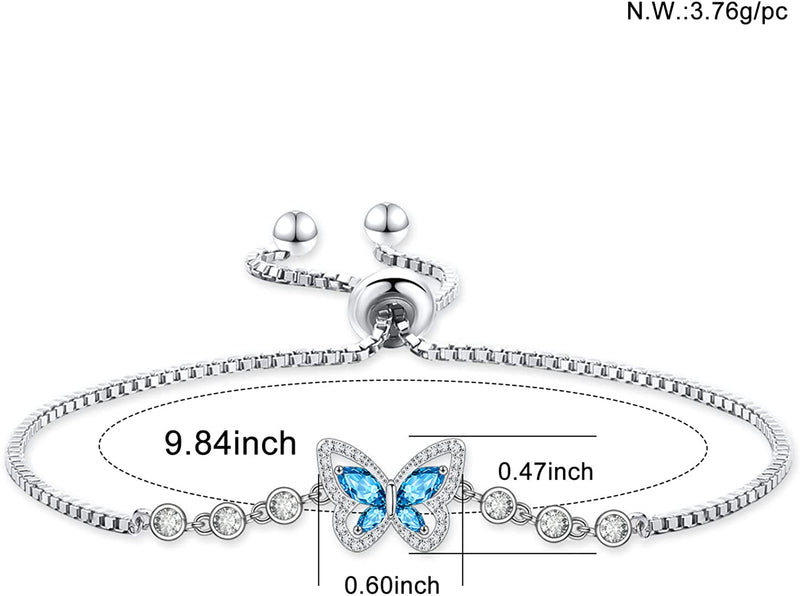 Double Butterfly Sterling Silver Bracelet