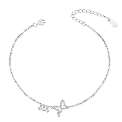 Butterfly Sterling Silver Anklets