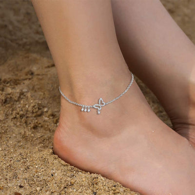Butterfly Sterling Silver Anklets