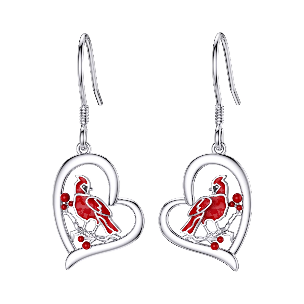 St. Louis Cardinals Beloved Heart Earrings CRD005BLERD-SS
