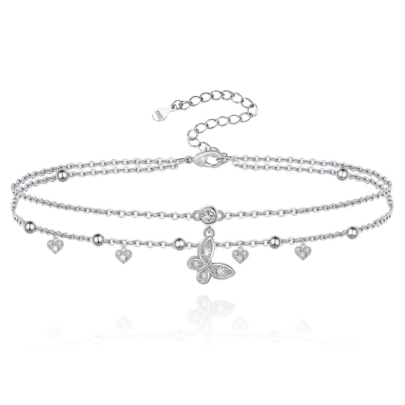 Double Layered Butterfly Sterling Silver Bracelet