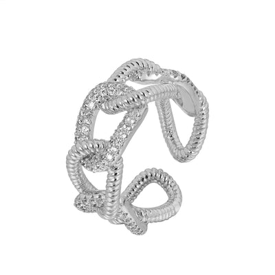 Twist Chain Open Ring