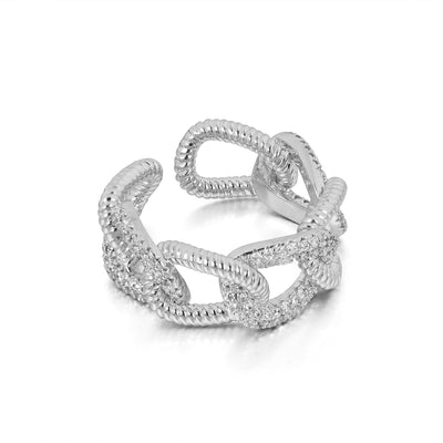 Twist Chain Open Ring