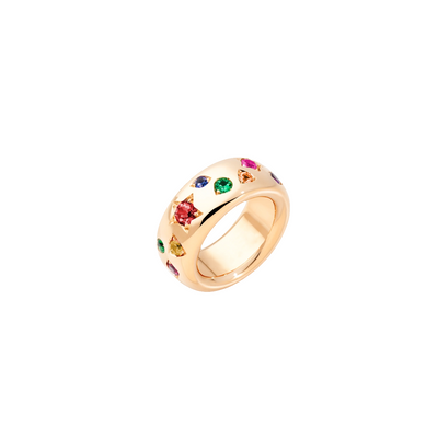 Rainbow Colour Stering Silver Ring