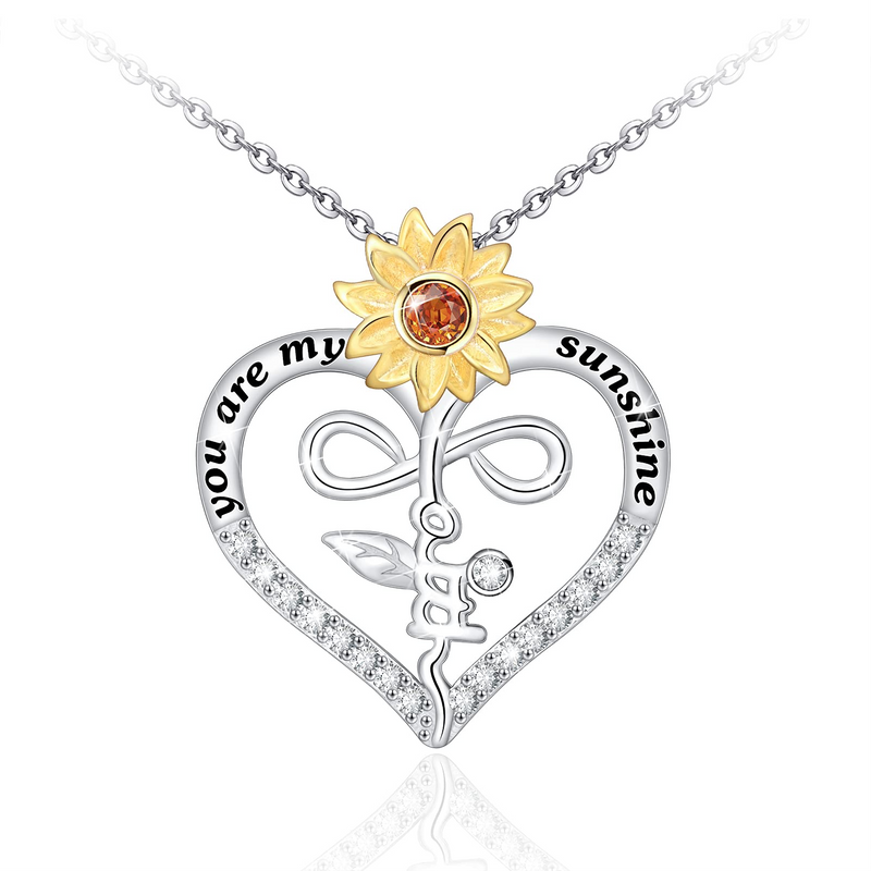 Sunflower Faith Sterling Silver Necklace