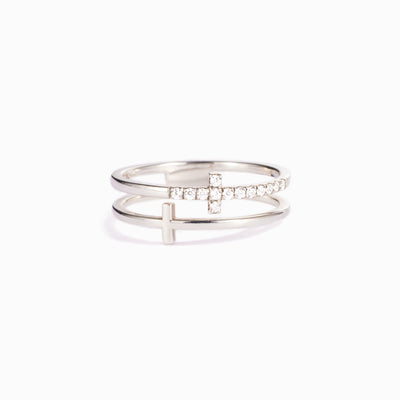 To My Daughter Pray Through It Double Cross Ring