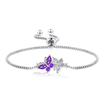 Double Butterfly Sterling Silver Bracelet