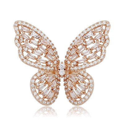 Sparkling Cubic Zirconia Butterfly Ring