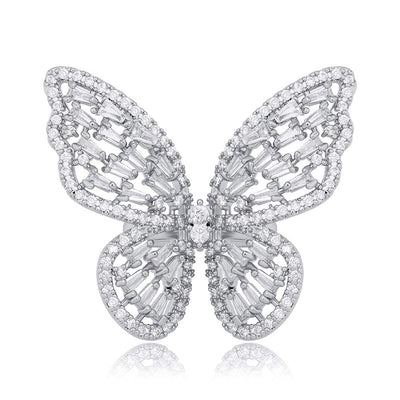 Sparkling Cubic Zirconia Butterfly Ring
