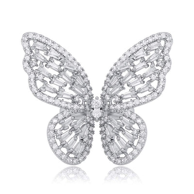 Sparkling Cubic Zirconia Butterfly Ring