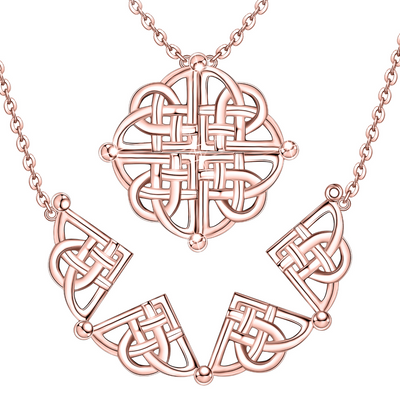 Dara Celtic Knot Magnets Necklace Sterling Silver