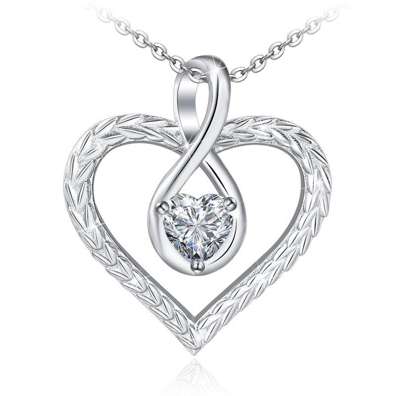 Infinity Heart Sterling Silver Necklace