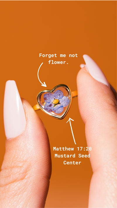 Flower Heart Ring