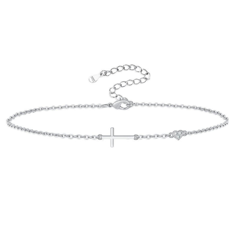 Cross Sterling Silver Bracelet