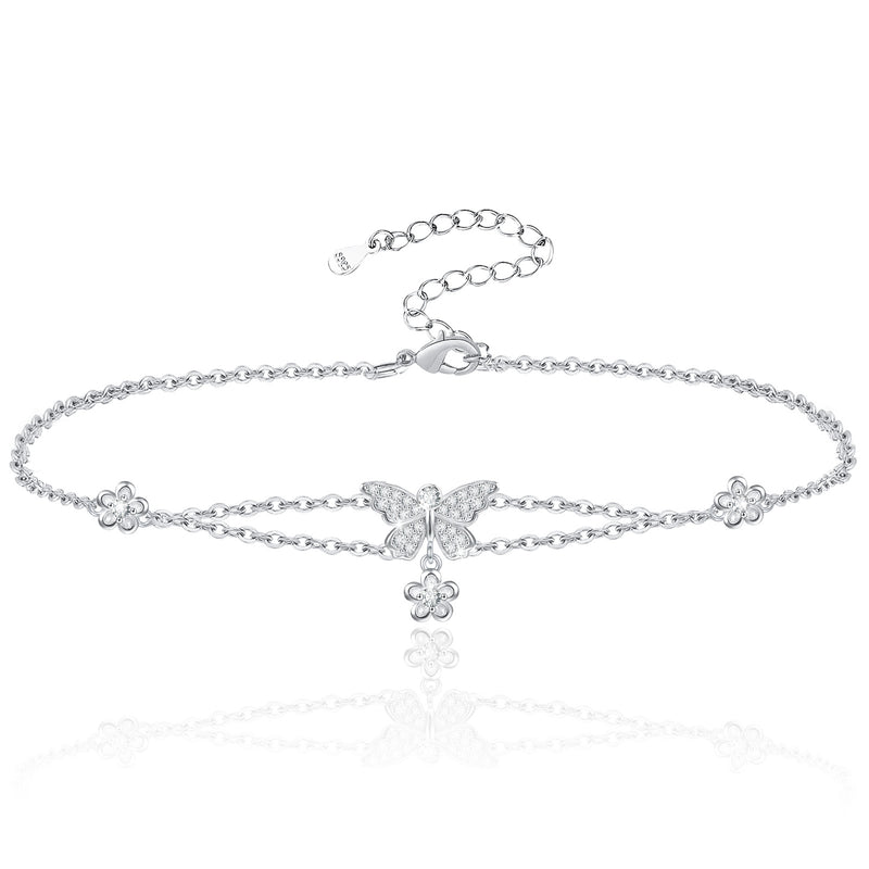 Butterfly Sterling Silver Ankle