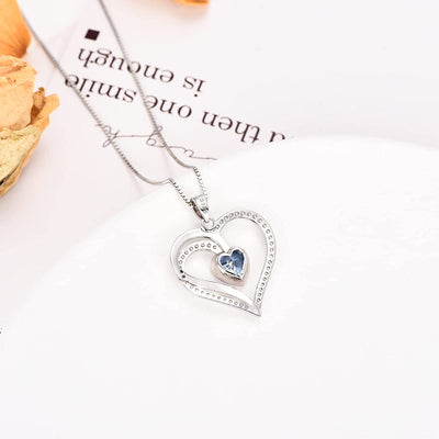 Heart Pendant Sterling Silver Necklace