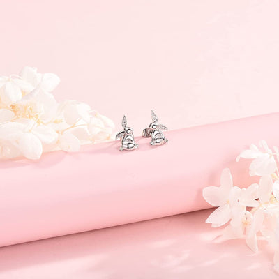 Bunny Sterling Silver Stud Earrings