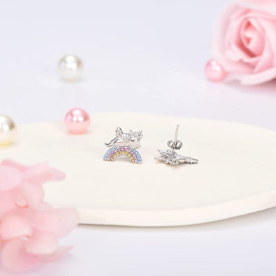 Unicorn Sterling Silver Stud Earring