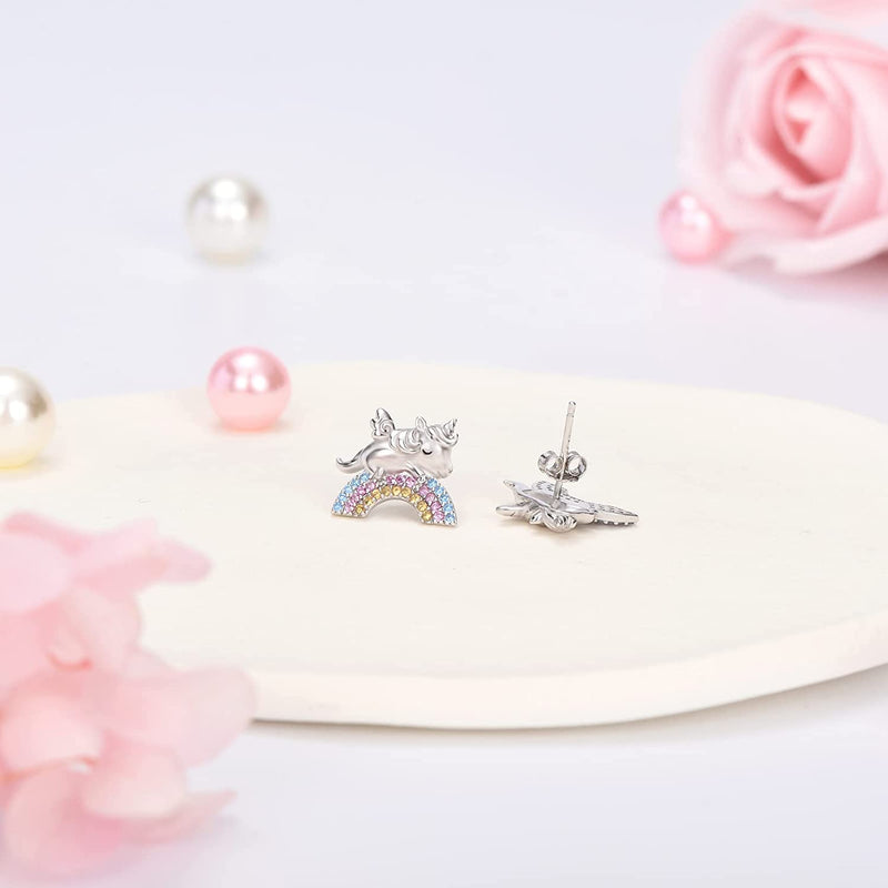 Unicorn Sterling Silver Stud Earring