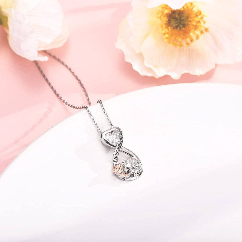 Elephant Rose Sterling Silver Necklace