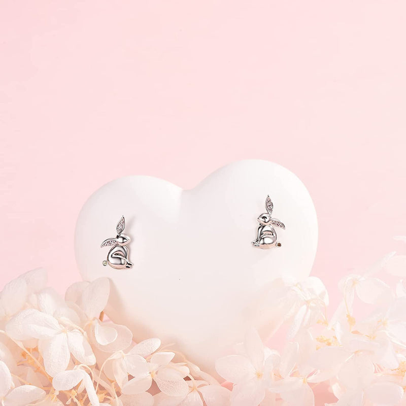 Bunny Sterling Silver Stud Earrings