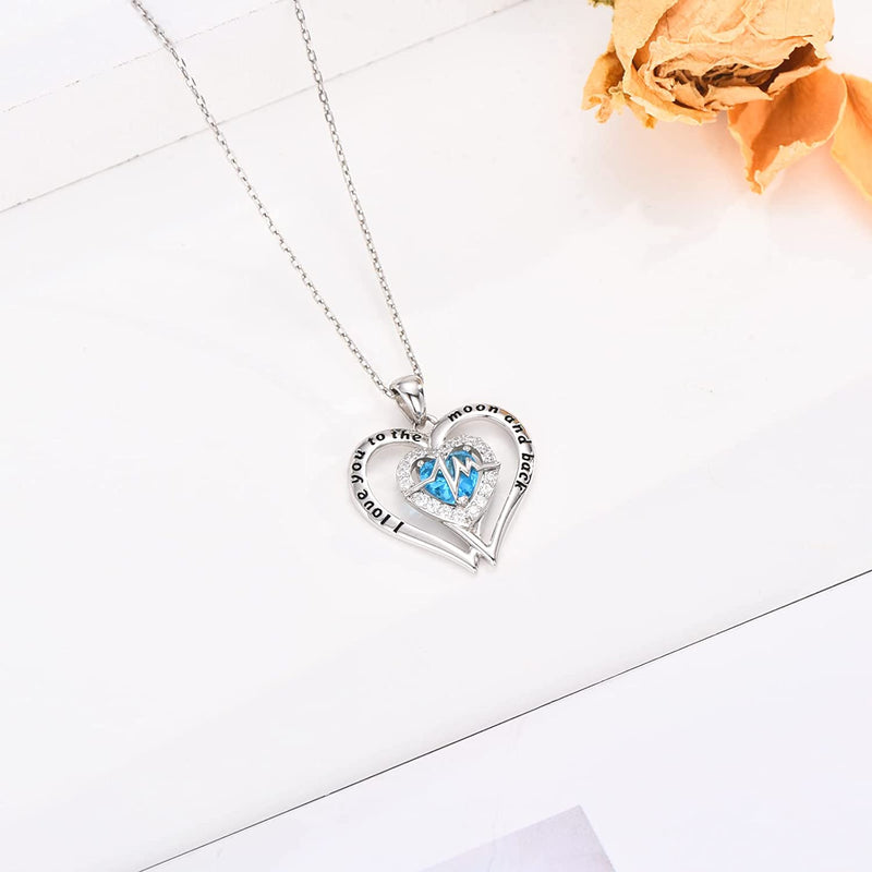 Heartbeat Crystal Sterling Silve Necklace