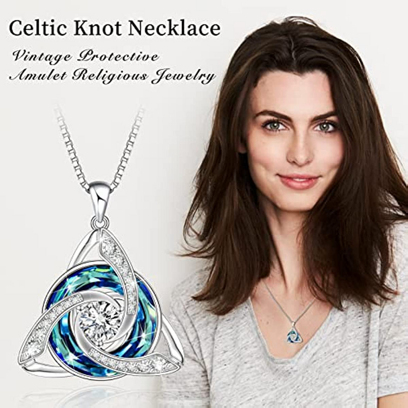 Celtic Trinity Knot Necklace Sterling Silver