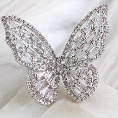 Precious Butterfly Sterling Silver Ring