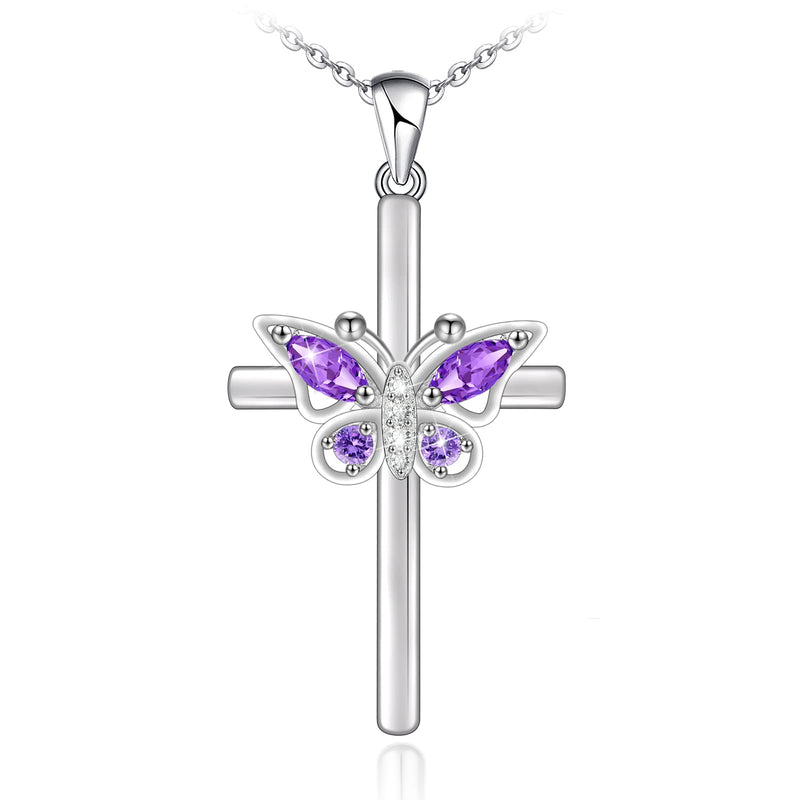Butterfly Cross Sterling Silver  Necklaces