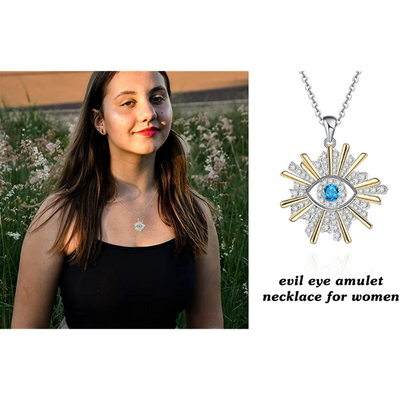 Evil Eye Necklace Sterling Silver