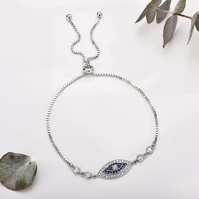 Evil Eye Sterling Silver Bracelet