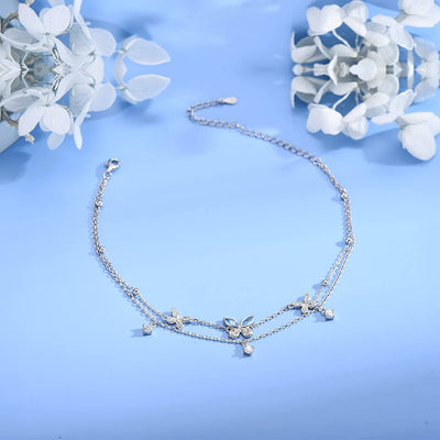 Butterfly Sterling Silver Anklet