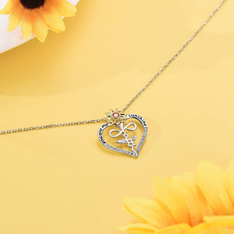 Sunflower Faith Sterling Silver Necklace