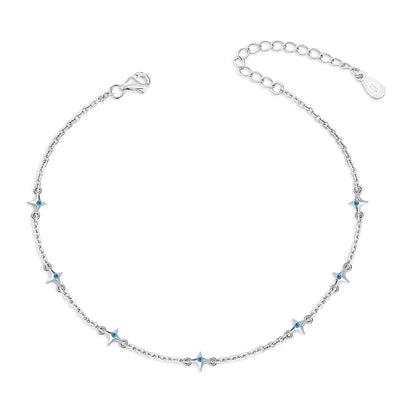 Starfish Sterling Silver Anklet
