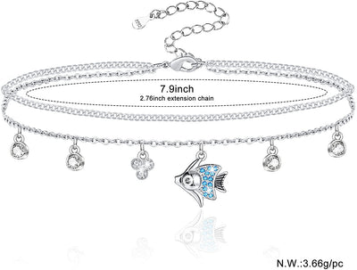 Fish Sterling Silver Anklet