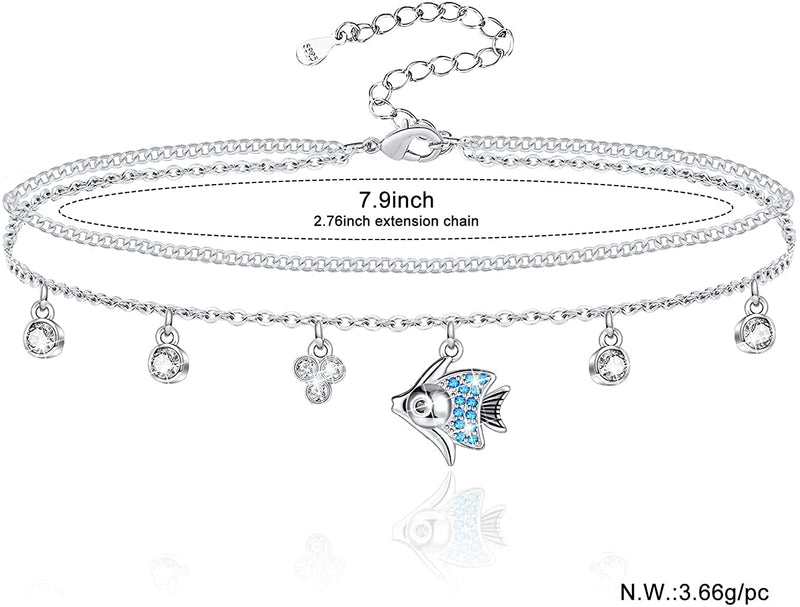 Fish Sterling Silver Anklet