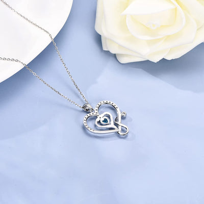 Double Heart Stethoscope Sterling Silver Necklace