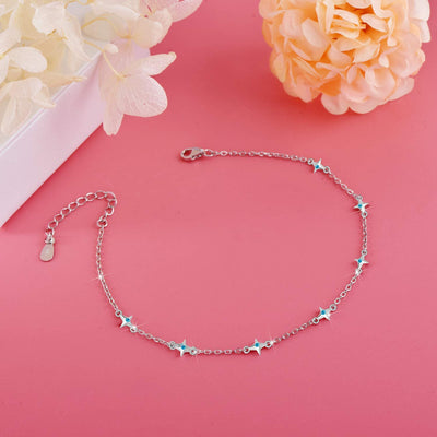 Starfish Sterling Silver Anklet