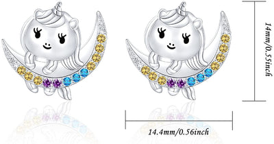 Unicorn Sterling Silver Stud Earring