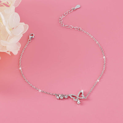 Butterfly Sterling Silver Anklets