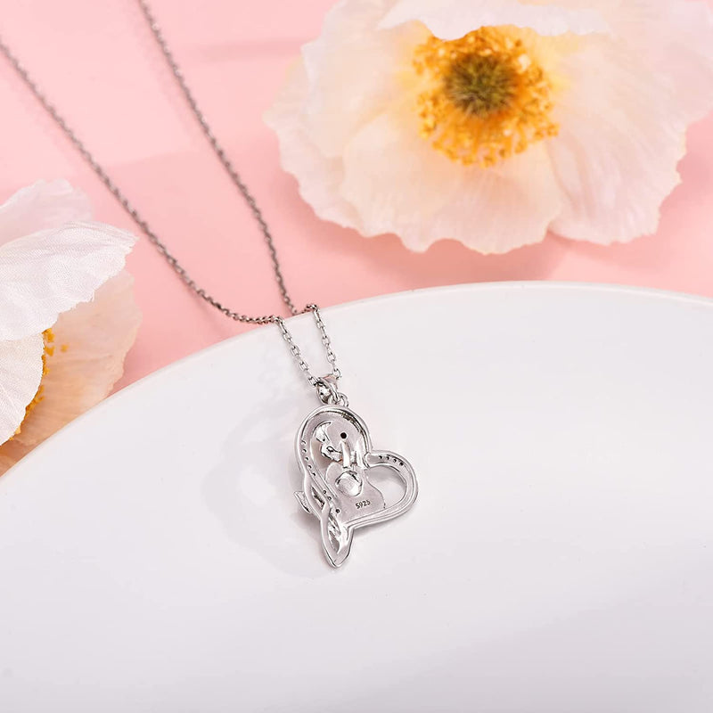 Elephant  Love Heart Sterling Silver Necklaces