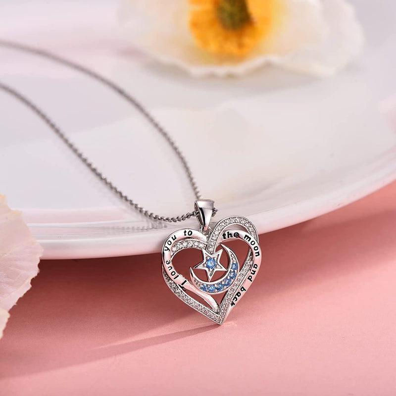 Double Heart Sterling Silver Necklace