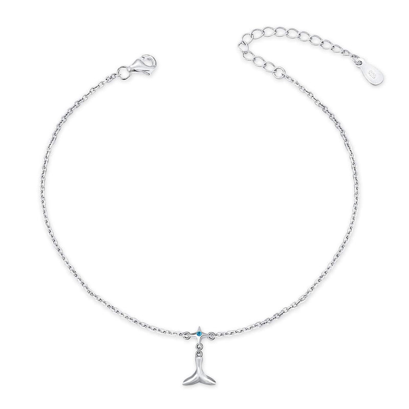 Mermaid Tail Sterling Silver Anklet