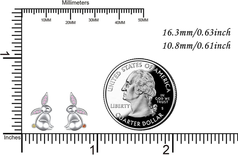 Bunny Sterling Silver Stud Earrings