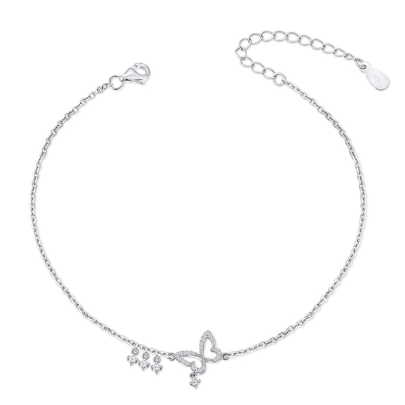 Butterfly Sterling Silver Anklets