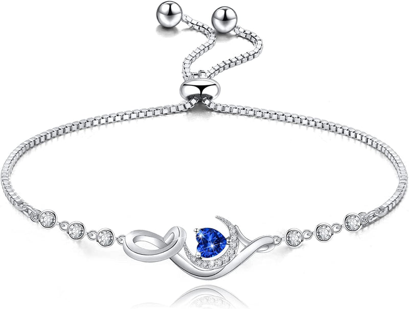 Birthstone Charm Bracelets Sterling Silver