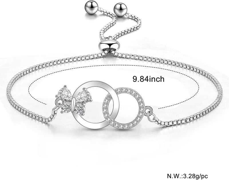 Infinity Circles Sterling Silver Bracelet