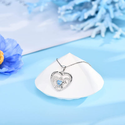 Sea Turtle Heart Sterling Silver Necklace