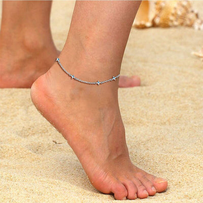 Starfish Sterling Silver Anklet